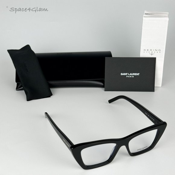 Saint Laurent Women Eyeglasses Black Blue Block Cat Eye SL291 001 NEW AUTHENTIC main image 4
